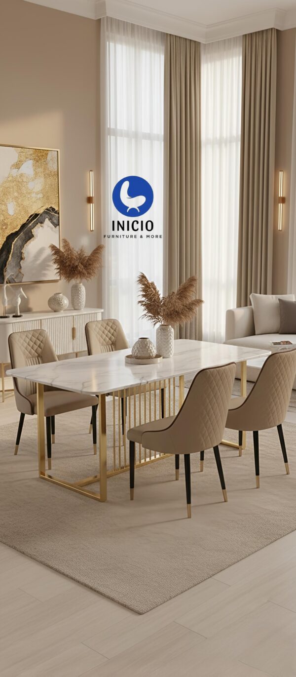IFDT02 INICIO Verona Designer PVD Dining Table with Top