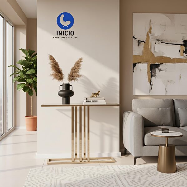 INICIO Verona Marble Top PVD Console Table IFCOT01