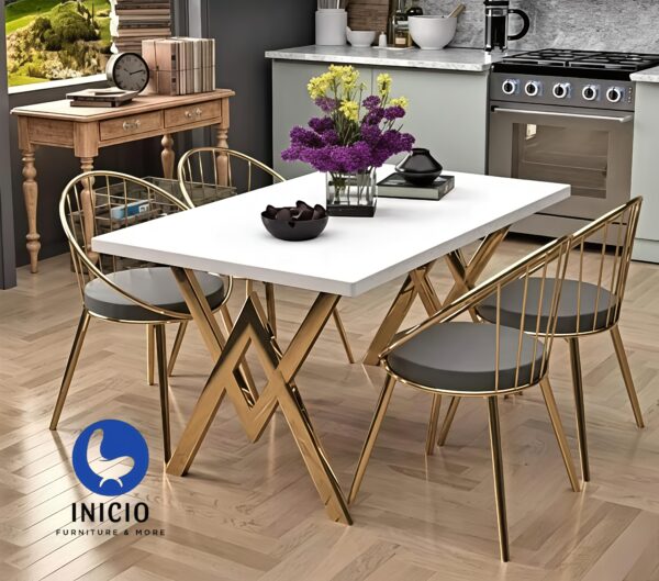 IFDT03 INICIO Aurelia Designer PVD Dining Table with Top