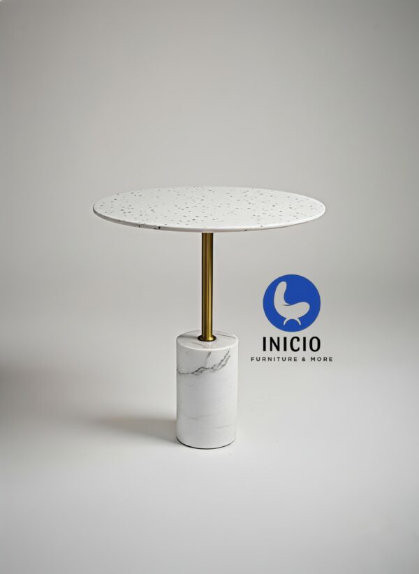 INICIO Bellagio Marble PVD Side Table IFST05